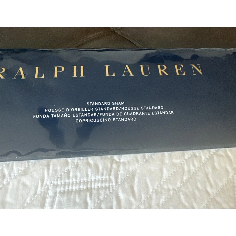 Ralph Lauren Home Oakfield Quilted‎ Standard Sham White 20X28
